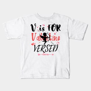 V Is For Versed Nursing Nurse Valentine_s Day Kids T-Shirt